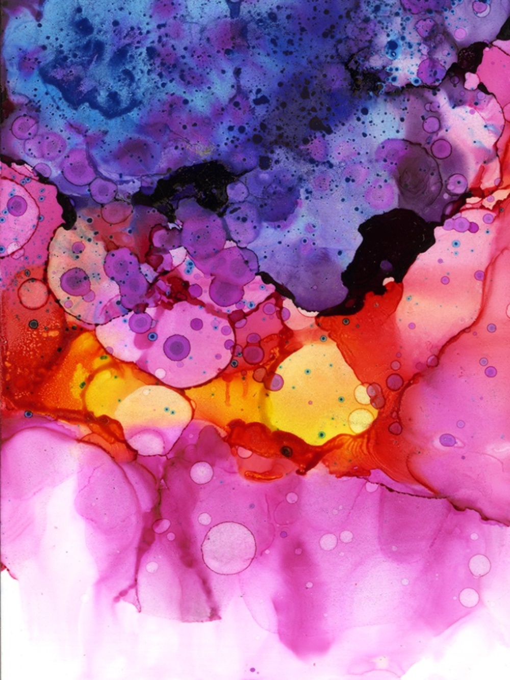 Original Abstract Alcohol Ink art Painting - Color Utopia 4